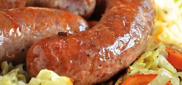 Cooked sausages